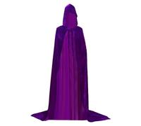 Costume per Halloween per adulti, mantello di Halloween per adulti, con cappuccio, mantello lungo in velluto, unisex, tinta unita, travestimento medievale per ballo mascherato cosplay party