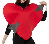 Costume Per La Festa Di San | Abito in Tessuto con Cuore Rosso Romantico - Costume A Forma Di Cuore Per Adulti - Per Coppie, Uomini, Ragazze, Ragazzi, Adolescenti, Cosplay, Feste, Raduni, Bar E Spetta