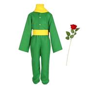 Costume per la Giornata mondiale del libro per adulti, costume da piccolo principe per uomo con sciarpa gialla per la settimana del libro, Halloween, festa in maschera