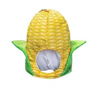 Costume per la testa di mais - cappello da cibo lussuoso, cappello di mais divertente | Tesoro creativo per adulti e bambini, feste, eventi a tema agricolo, vestiti di Halloween, accessori per il cosp