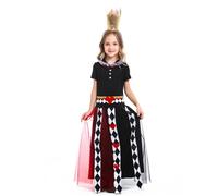 Costume per ragazze vestito di Halloween | Costume per bambini abbigliamento per ragazze travestimento da poker di Halloween, vestito da racconto fantastico stile adatto per 8-13 anni