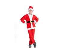 Costume Piccolo Babbo Natale Bambino Rosso Bianco Taglia Unica 5-8 anni Ciao