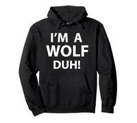 Costume pigro per Halloween con divertente animale "I'm A Wolf Duh!" Felpa con Cappuccio