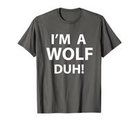Costume pigro per Halloween con divertente animale "I'm A Wolf Duh!" Maglietta