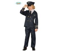 Costume Pilota Aereo Aviatore Capitano Divisa 5/6 Anni Carnevale