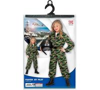 W WIDMANN MILANO Party Fashion - Costume bambino pilota jet da combattimento, tuta, pilota, uniforme, costume, carnevale