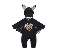 Costume Pipistrello Cane Pagliaccetto Da Carnevale Baby Con Cappello Vestito Scheletro Per Ragazzi e Ragazze Body Jumpsuit Bambino Manica Del Pipistrello Set Bimbo Bimba Di Halloween Vintage 2025