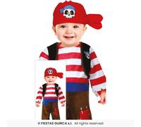 Costume Pirata Fiestas Guirca Bambini 1-2 Anni Multicolore Poliestere