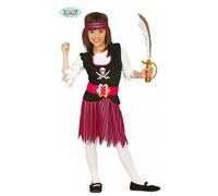 Costume Pirata Piratessa Bambina 7/9 Accessori Travestimento Carnevale