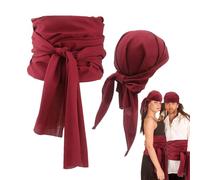 Costume Pirata Uomo - Set Cappello da Pirata per Halloween - Bandana Foulard Fascia Cintura per Medievali Halloween Feste in Maschera Spettacoli e Stage