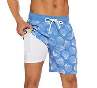 Costume Piscina Uomo Costumi Mare Costume da Bagno Nuoto Hawaiano Surf Pantaloncini Sportivi Boxer Trunk Mare Costumi Pantaloncino Sportivo Navigare Piscina Shorts Estivi Uomo Lungo Taglie Forti 3XL