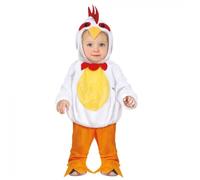 COSTUME POLLO CARNEVALE VESTITO UNISEX NEONATO GALLO BAMBINO BAMBINA ABITO
