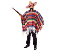 Costume Poncho Bandito Messicano Per Uomini Donne Adulti Western Fantasia