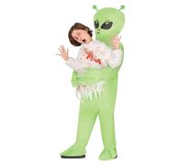 FIESTAS GUIRCA Costume gonfiabile bambino rapito da un alieno - Costume da extraterrestre che trasporta un bambino - Costumi di Halloween per ragazze e ragazzi età 7-9 anni