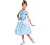 Disguise Costume Cenerentola Deluxe Bambina, Blu Costume Carnevale Cenerentola Bambina, Seta Vestito Cenerentola Bambina, Costumi Di Carnevale Per Bambini Taglia S