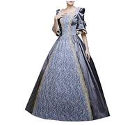 Costume Principessa Medievale Donna on Maniche a Tromba Vestito Lungo In Stile Rinascimentale Rétro Costume Da Principessa Per Halloween, Carnevale, Strega Cosplay Costume Carnevale Donna (#B-Grey, S)