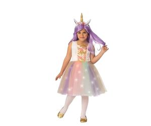 Costume Principessa Shiny Unicorn per Bambine - Taglia M - 5/7 anni