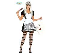 COSTUME RAGAZZA CATTIVA OSCURA ALICE DARK MIS. M 38-40