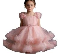 Costume Ragazze Principessa,Vestito da Festa Formale per Ragazze, Abito in tutù per Saggio di Compleanno (4,5 Years)