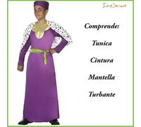 Costume Re Magio magi bambino 3/4 anni Melchiorre presepe vivente recita Natale