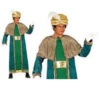 Costume Re Magio Melchiorre verde con mantellina