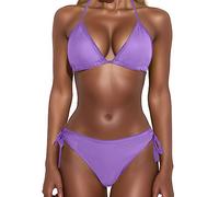 Costume Reggiseno A Fascia Costume Triangolo Rosso Bikini Perizoma Vita Alta Bikini Slip Alto Brasiliana Mutanda Costume Costume Brasiliana Intero Selvaggia Bikini Costumi Mare per Nascondere La