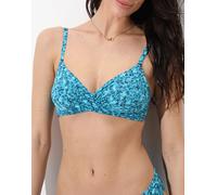 Costume Reggiseno Brassiere Imbottito senza Ferretto Shiny Micro, multicolor fiori Blu 2B
