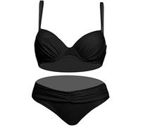 Costume Reggiseno Donna Bikini Push Up Imbottito Costume da Bagno da Donna Tinta Unita Bagno Bikini con Borsa Rigida Mare Body Elegante Intero Contenitivo