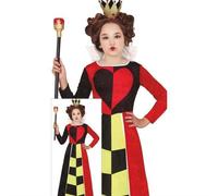 Costume regina di cuori sovrana cattiva bambina