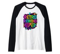 Costume retrò Rewind Anni '80 Maglia con Maniche Raglan