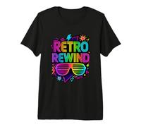 Costume retrò Rewind Anni '80 Maglietta Premium