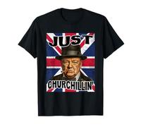 Costume retrò Winston Churchill camicia per bambini ragazzi uomini Maglietta