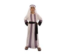 Costume San Giuseppe Pastore Bambini con Copricapo e Tunica Set di Costumi Biblici per Ragazzi Costume da Principe Arabo di Dubai per Carnevale Abito Tradizionale per Natale e Recite (a14-White, S)