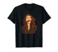Costume Sarcastico Barba Ragazza per Gli Amanti della Barba Baffi Maglietta