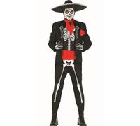 Costume scheletro messicano ragazzo bambino la muerte vestito mariachi carnevale