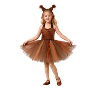 Costume Scoiattolo Bambino Animale Gioco di Ruolo per Ragazzi E Bambine Festa Travestimento E Performance Costume Animale Bambino per Cosplay E Feste(Brown, 9-10 Years)
