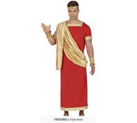 COSTUME SENATORE ROMANO CARNEVALE VESTITO CESARE ADULTO ROMA GUIRCA IMPERATORE