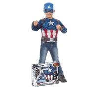 COSTUME SET CAPITAN AMERICA ENDGAME CON MUSCOLI IN SCATOLA