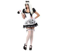 Costume Sexy Alice Scuro Per Adulti Taglia Grande 10-12