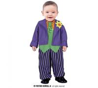 COSTUME SIMILE A JOKER CRAZY BUFFON CARNEVALE VESTITO NEONATO JOKER UNISEX