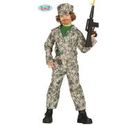 COSTUME SOLDATO IN MIMETICA 5-6 ANNI