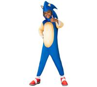 Rubies Costume Sonic The Hedgehog classico per bambino e bambinas, Tuta con copristivali e accessorio per la testa, licenza ufficiale Sega Sonic per Natale, Carnevale, Halloween, compleanno