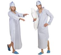 COSTUME SONNAMBULO CAMICIA DA NOTTE E CAPPELLO TAGLIA UNICA M/L