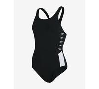 Speedo Boom Logo Splice Muscleback Costume da bagno, Donna, Nero, IT 38