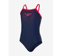 Costume Speedo Gala Logo Thinstrap Muscleback blu navy rosso bambina - 32