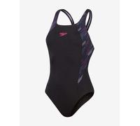 Costume Speedo Hyperboom Splice Muscleback nero puro rosa donna - 32