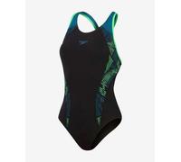 Costume Speedo Plastisol Laneback nero turchese donna - 32