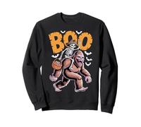 Costume spettrale Bigfoot su Boo Bigfoot Halloween Felpa