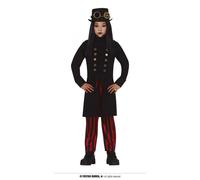 COSTUME STEAMPUNK GOTICA VITTORIANA CARNEVALE VESTITO GUIRCA BAMBINA NO CAPPELLO