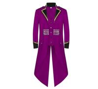 Costume Steampunk Uomo Cappotto Gotico Di Media Lunghezza Retrò | Coda-De-Pie Halloween Vittoriano Per Uomo Per Rinascimento Roccia Notturna Notte Notte Nozze Prestazioni Sceniche